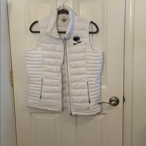 Women’s XL White Penn State Puffer Vest